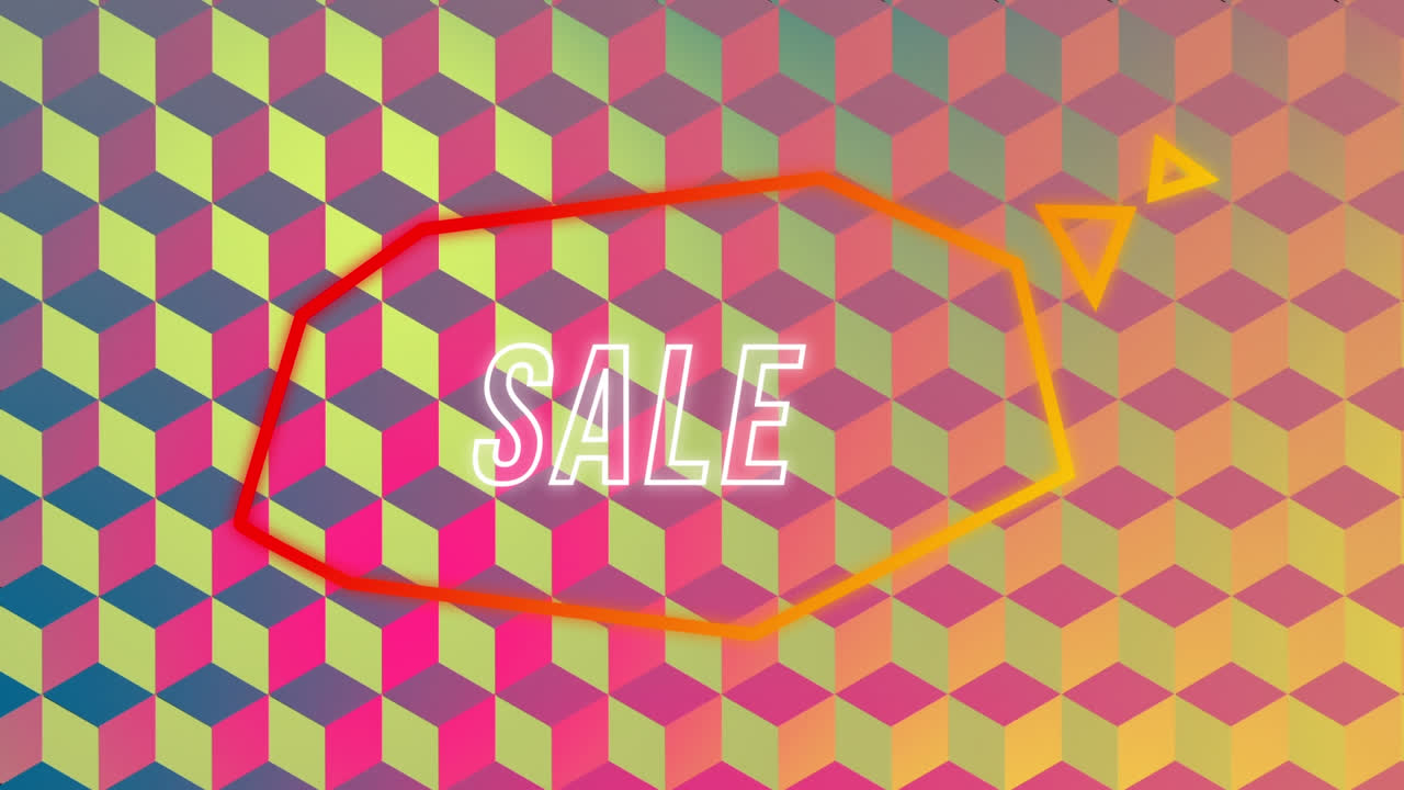 animación del texto de venta en la burbuja de habla retro