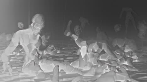 destroyed andorids on a junkyard in xray