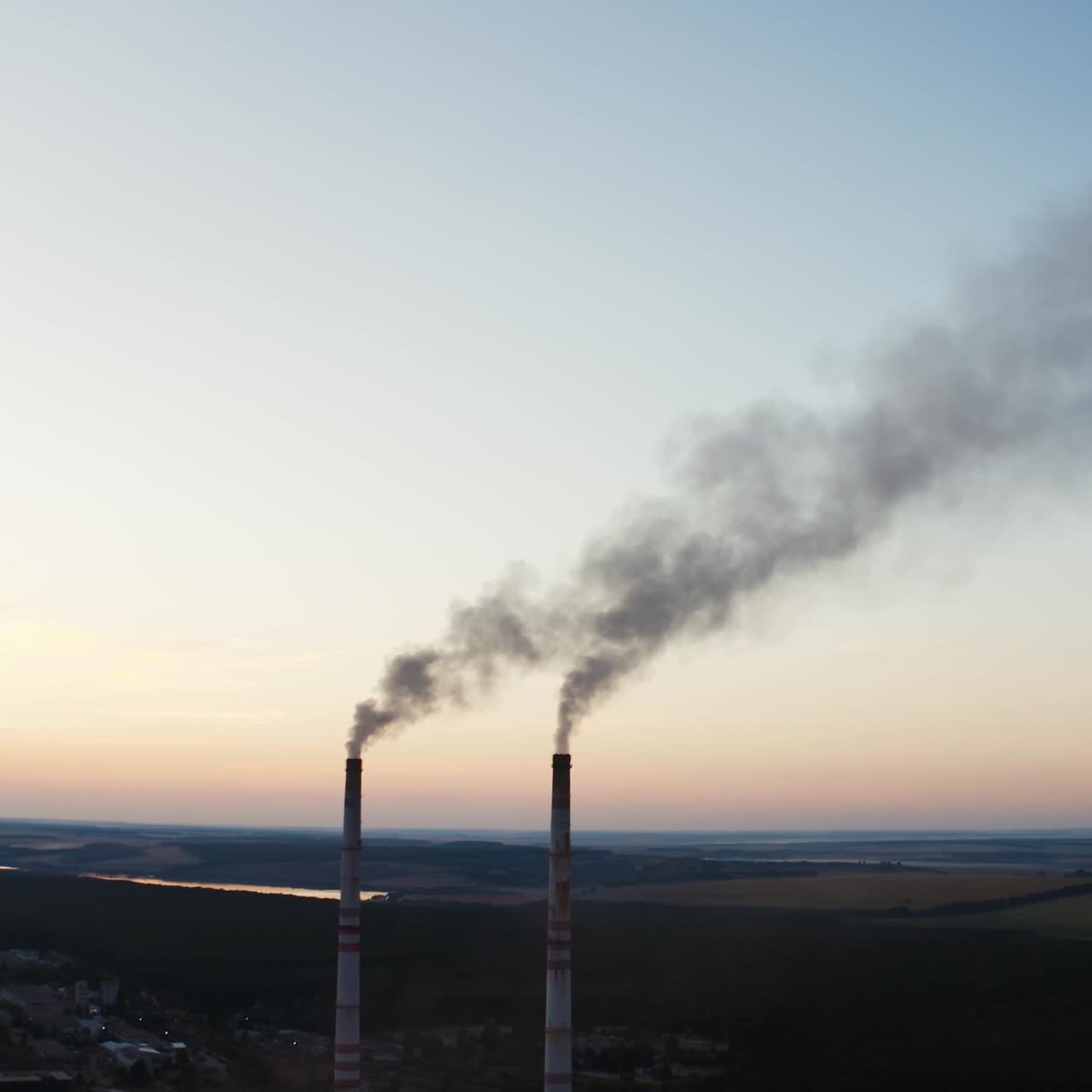 Smoke pipes of factory