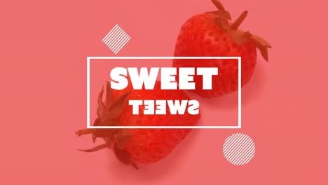 Animation-of-sweet-text-over-strawberry