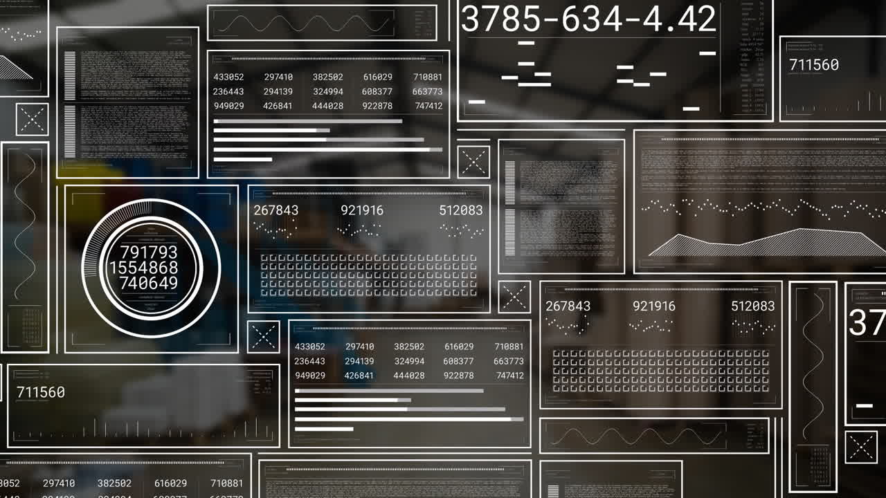 Animation of data processing over warehouse