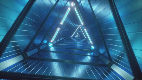 glowing triangle tunnel