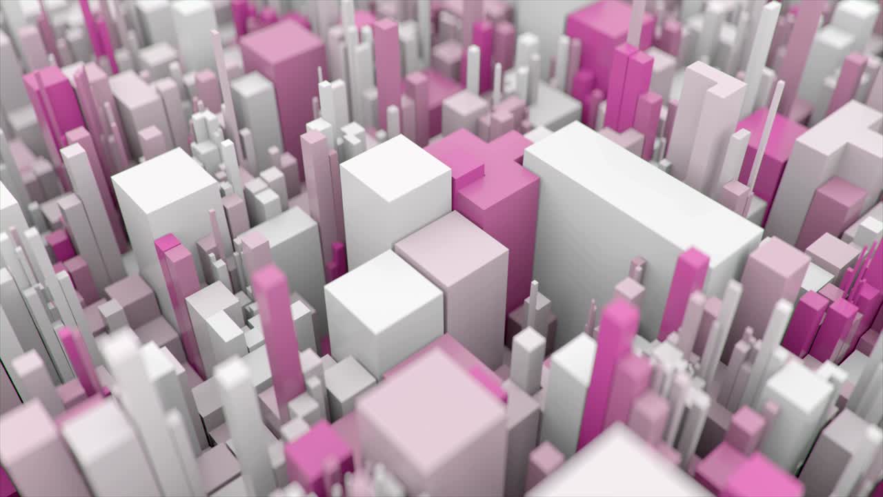 la superficie del cubo cambia de color en 4k.