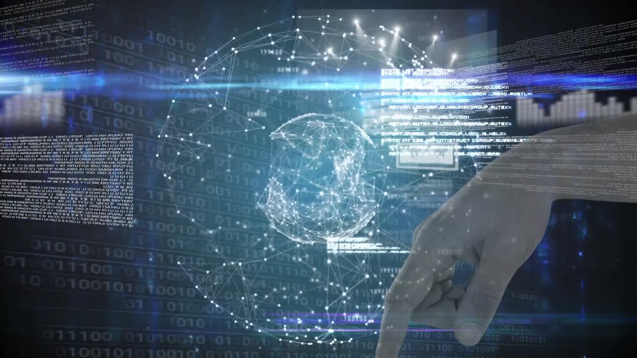 데이터 처리 및 연결의 세계를 넘겨주는 애니메이션