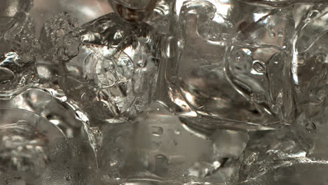 cocktail ingredients on ice cubes extreme close-up-1