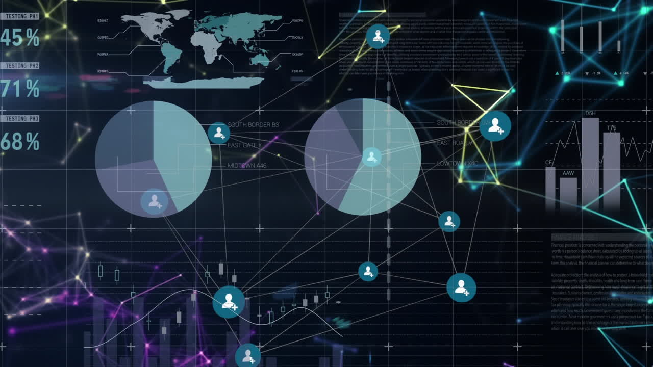 3D Network with graphics background