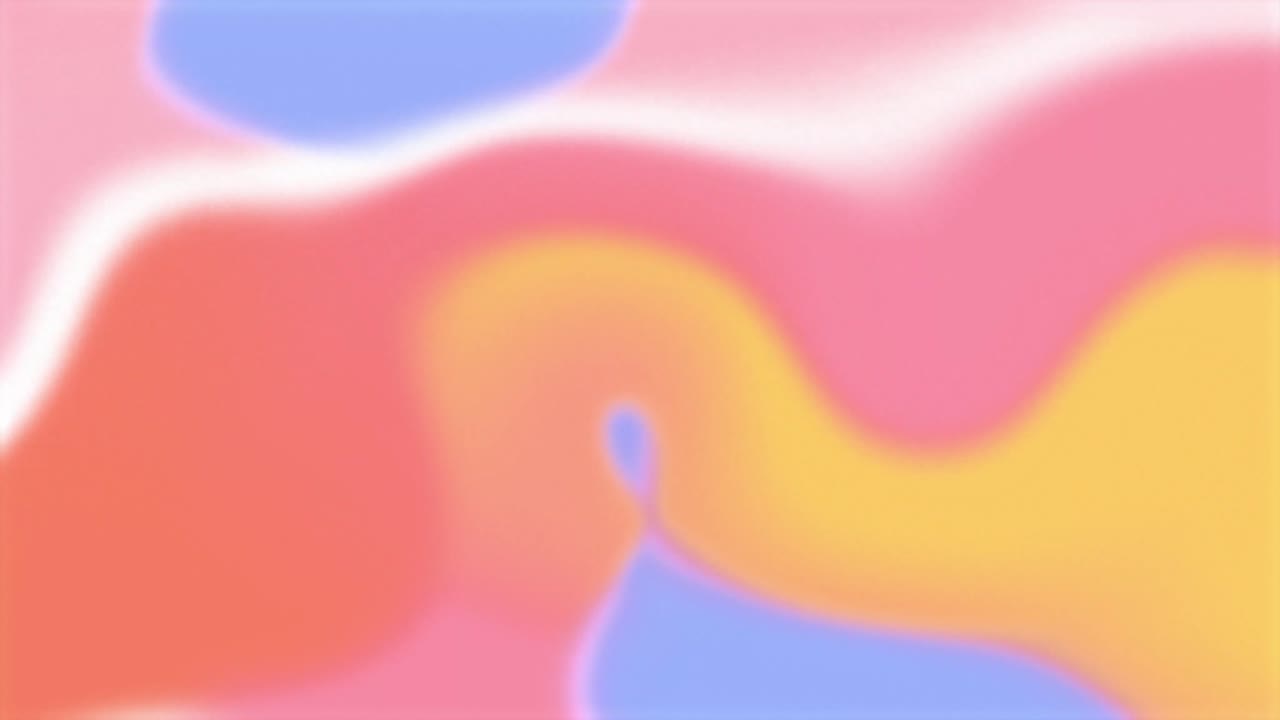 Animation of glowing multi coloured gradient abstract out of focus shapes