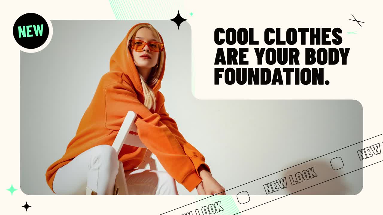 Promo creativo di presentazione di moda.