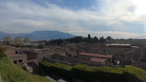 vistas de las ruinas arqueológicas de la ciudad de pompeya.