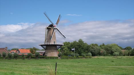 propellers of a traditional windmill in full operation