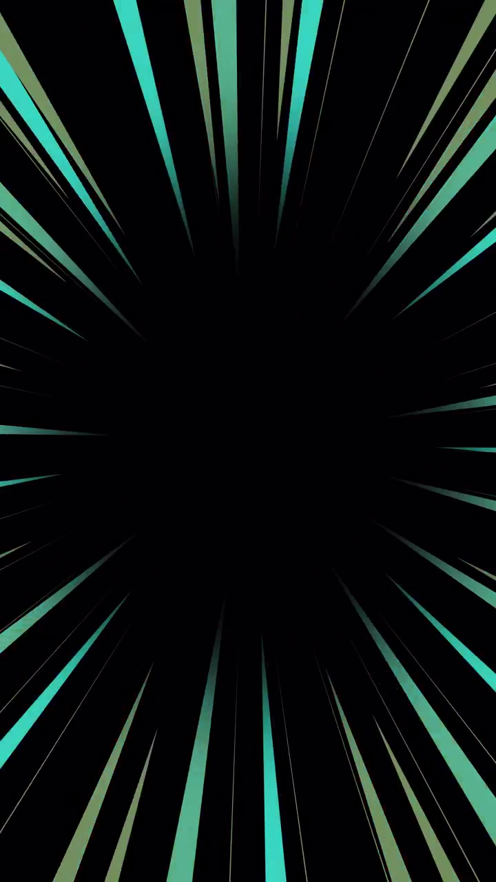 Dynamic Radial Speed Lines Animation with Green and Blue Colors