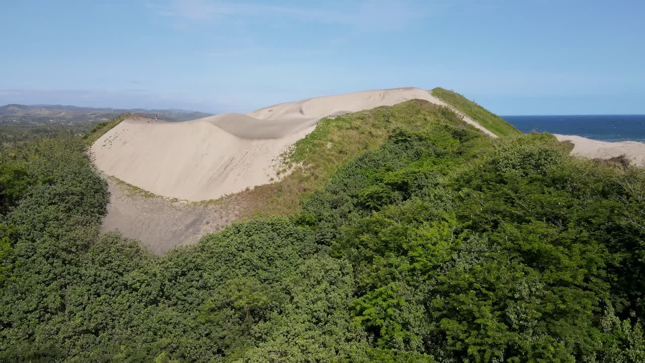 vista desde un avión no tripulado de las dunas de arena de sigatoka