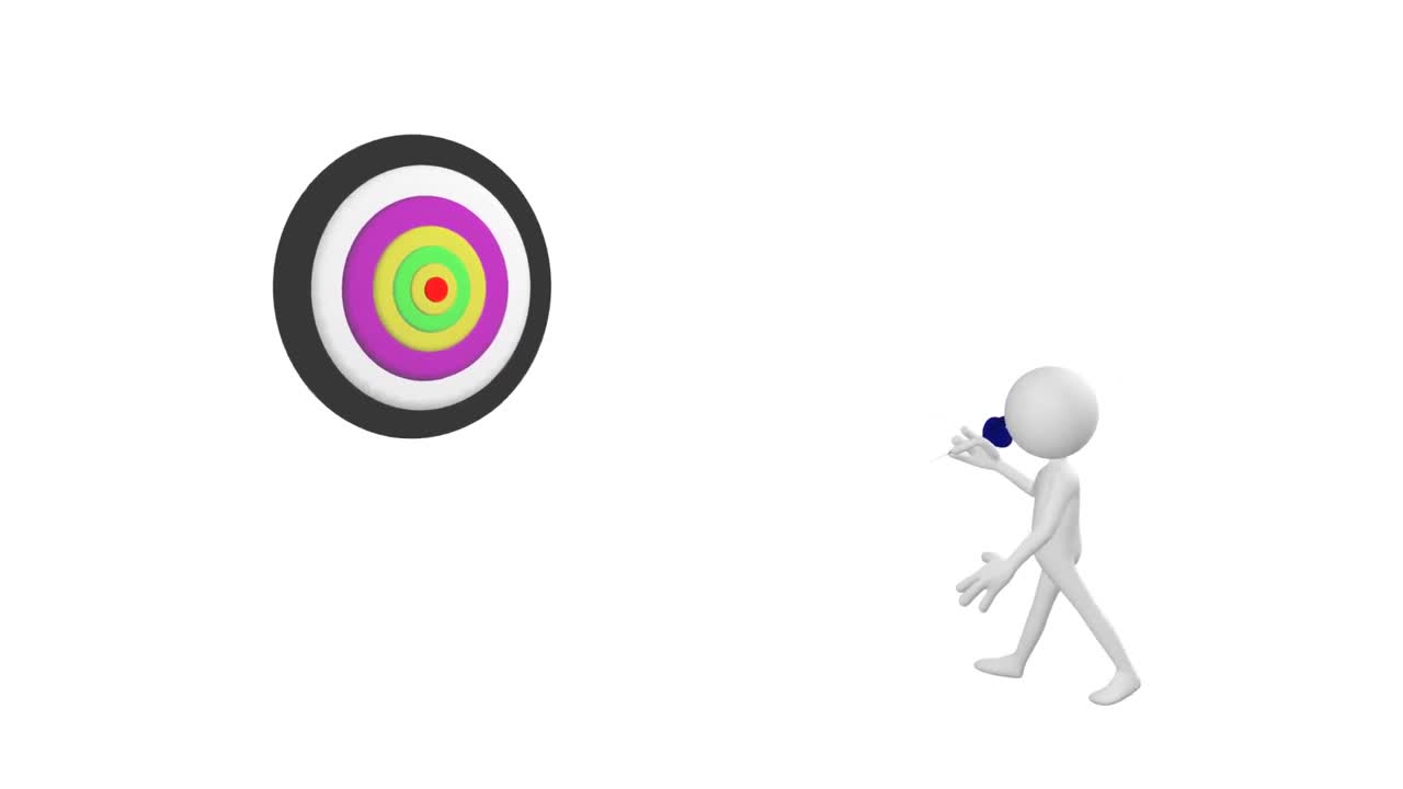 다르트를 하는 3d 남자