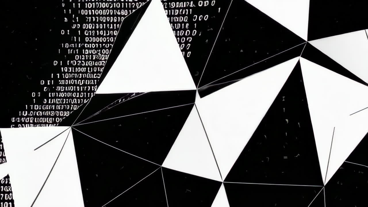 Abstract Binary Code Geometric Shapes