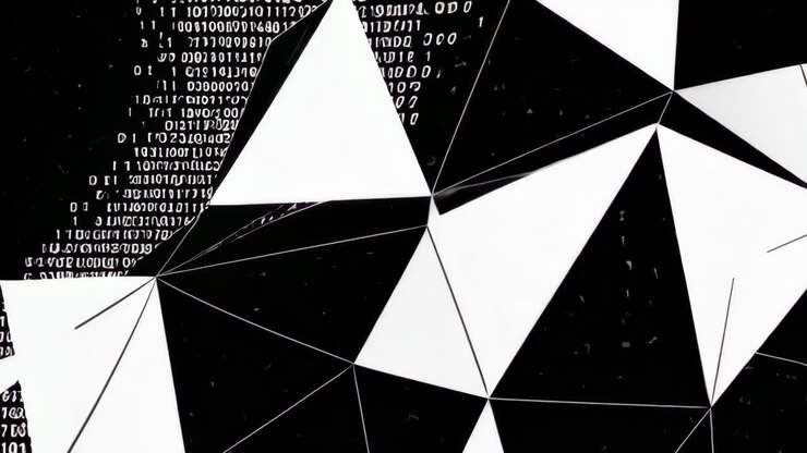 Abstract Binary Code Geometric Shapes