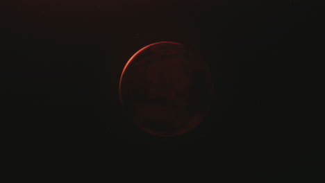 planet mars vieved from space