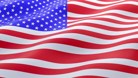 national flag of america, usa. 3d animation loop. 4k uhd