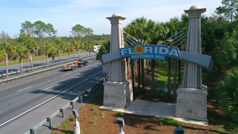 Florida-Le-Da-La-Bienvenida-Señal-De-Autopista-En-Jennings,-Fl.