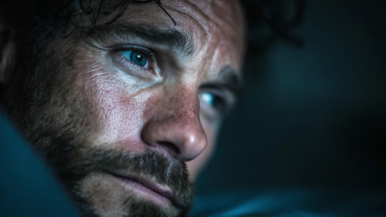 Un Uomo Pensieroso Contempla la Vita in una Stanza in Penombra, Catturando Momenti di Riflessione ed Emozione nel Silenzio e nella Ponderazione