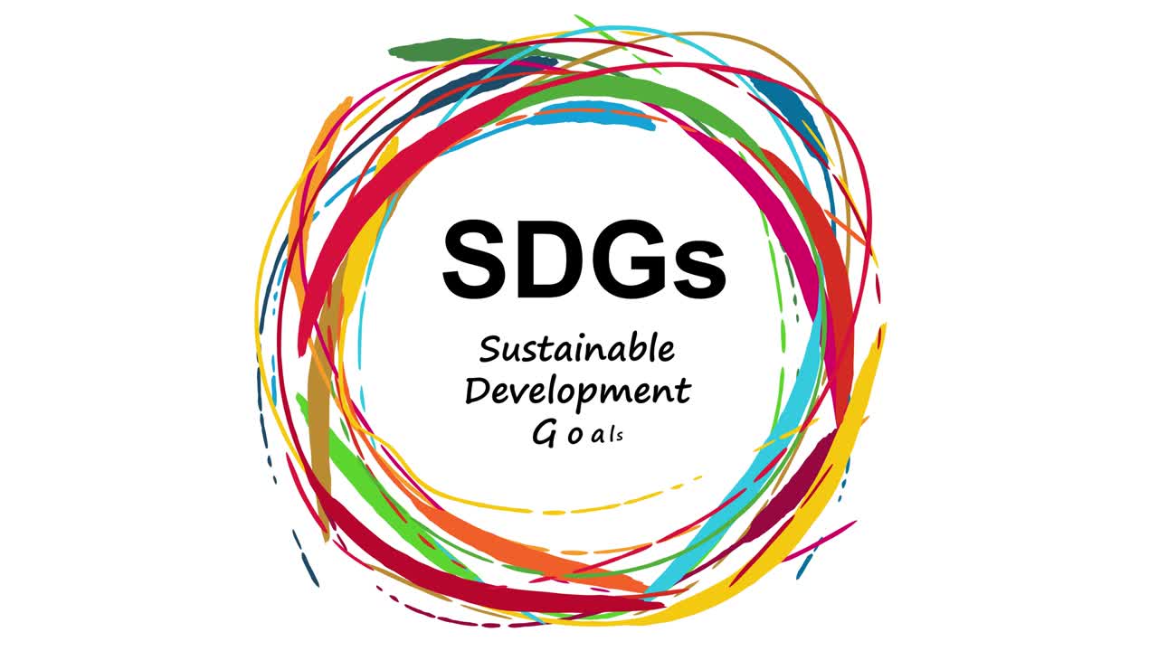 Sustainable Development Goals image circle icon loop animation