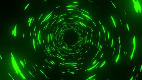 green circular tunnel