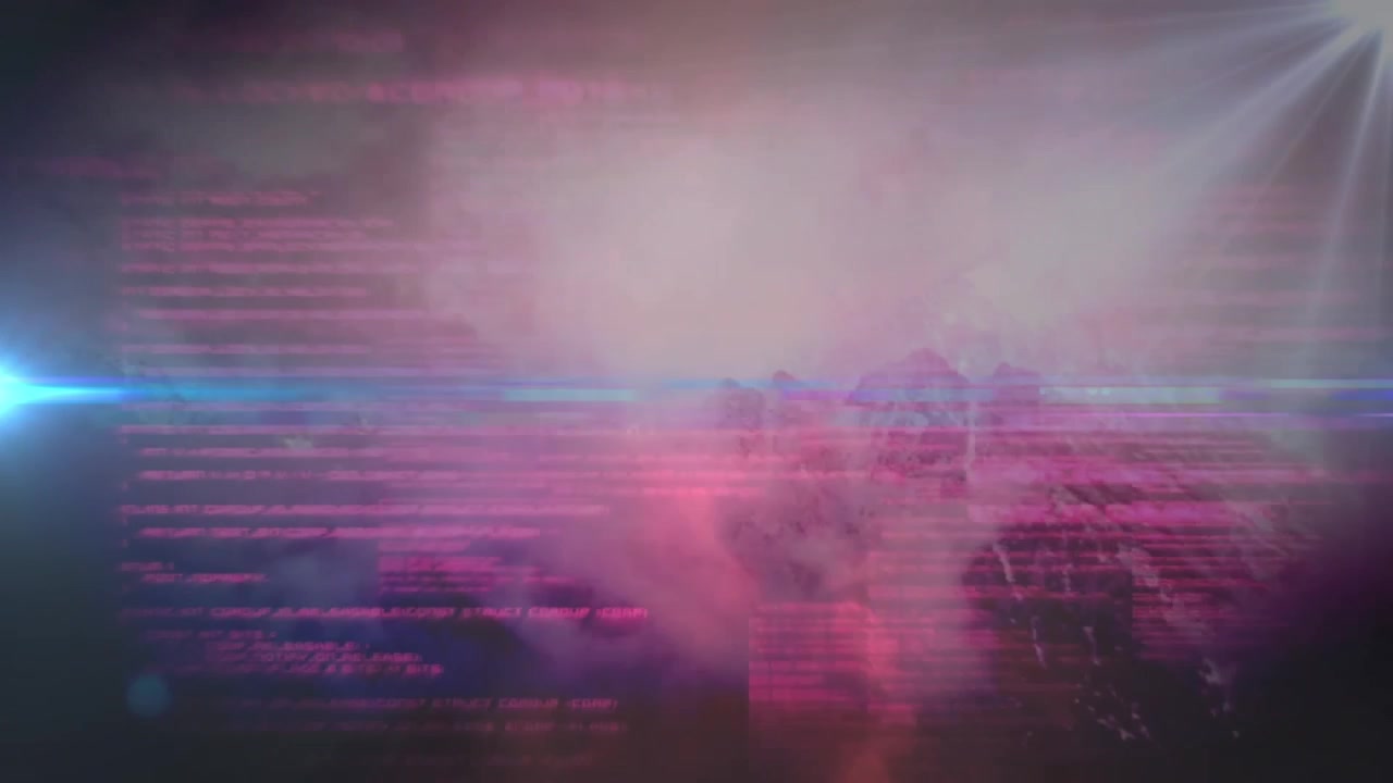 Animazione di scie luminose su elaborazione dati e paesaggio
