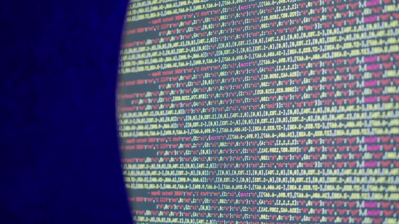 Close-up of Computer Code on a Screen