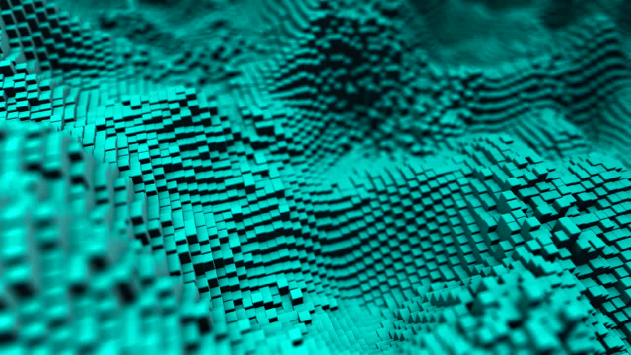 abstracto de la superficie de onda del cubo 3d