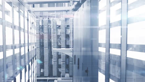 animation of digital data processing over computer servers