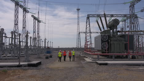 power plant workers inspecting equipment