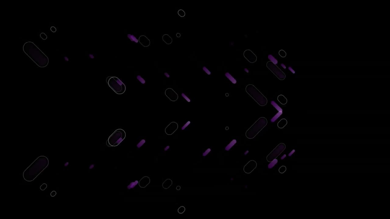 Animation of purple colored moving lines against black background