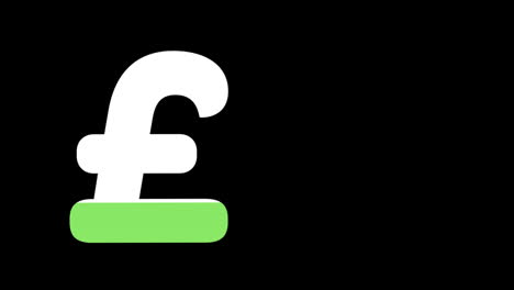 pound symbol filled with green colour