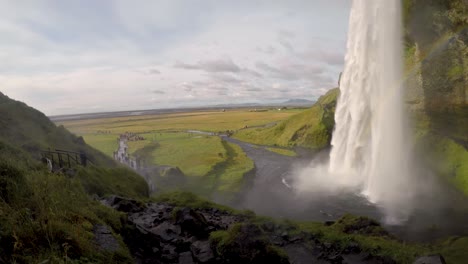 Seljalandsfoss-waterfall-In-Iceland-on-a-beautiful-September-day