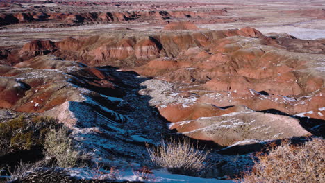 pan across painted desert in arizona