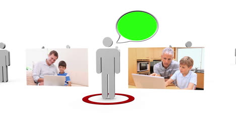 silhouette next to family videos