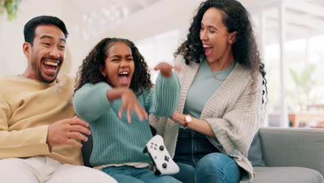 video game, winning and parents with kid