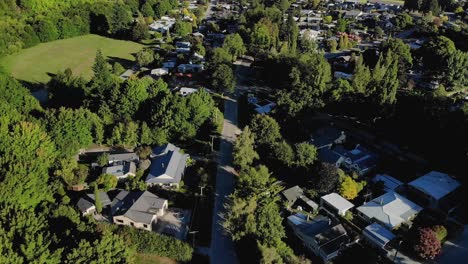 fly over houses in small new zealand town