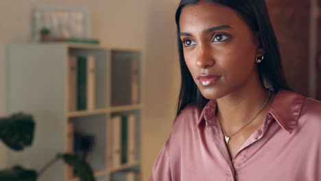 headache, stress and burnout business indian woman