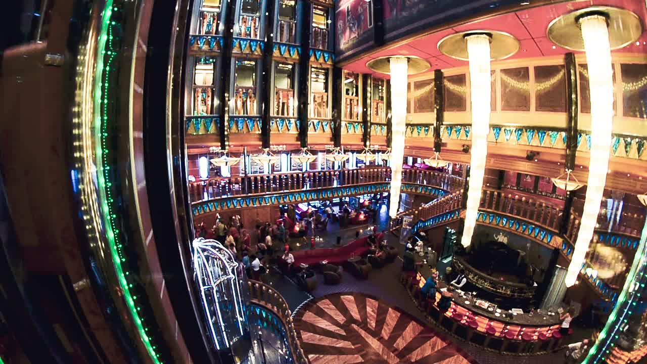 MIAMI, FL - FEBRUARY 2012: Interior of Costa cruise ship. This is a famous cruise company.