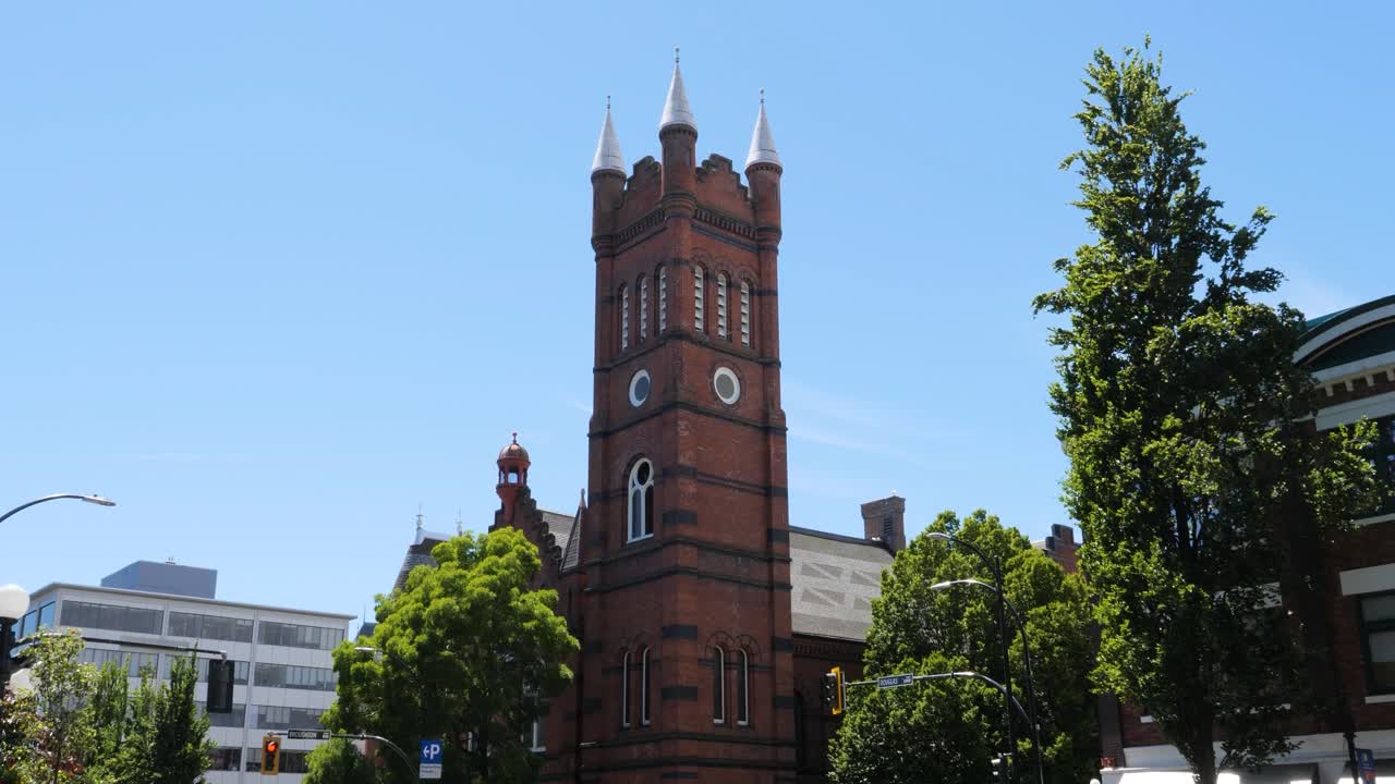 St. Andrew's Presbyterian Church in Victoria, Canada, British Columbia, in the summertime.