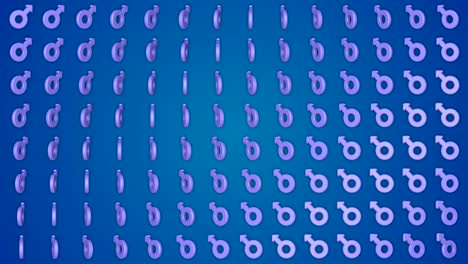 género marte hombre fondo azul símbolos rotativos