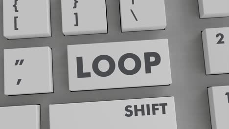 presionando el botón de bucle en el teclado