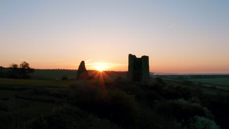 hadleigh castle morning sunrise between two towers