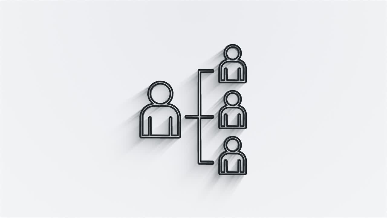 diseño de icono de sombra de línea de medios sociales aislado en fondo blanco. icono web de esquema. gráficos en movimiento.