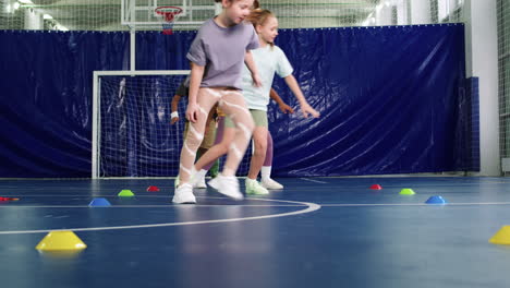 kids training indoors