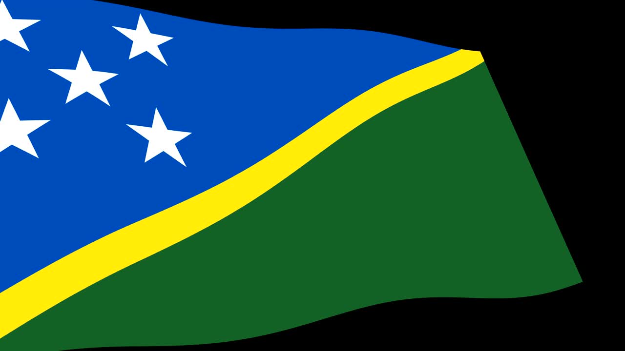 솔로몬 제도의 발이 느리게 흔들리는 장면, 애니메이션 4k 영상