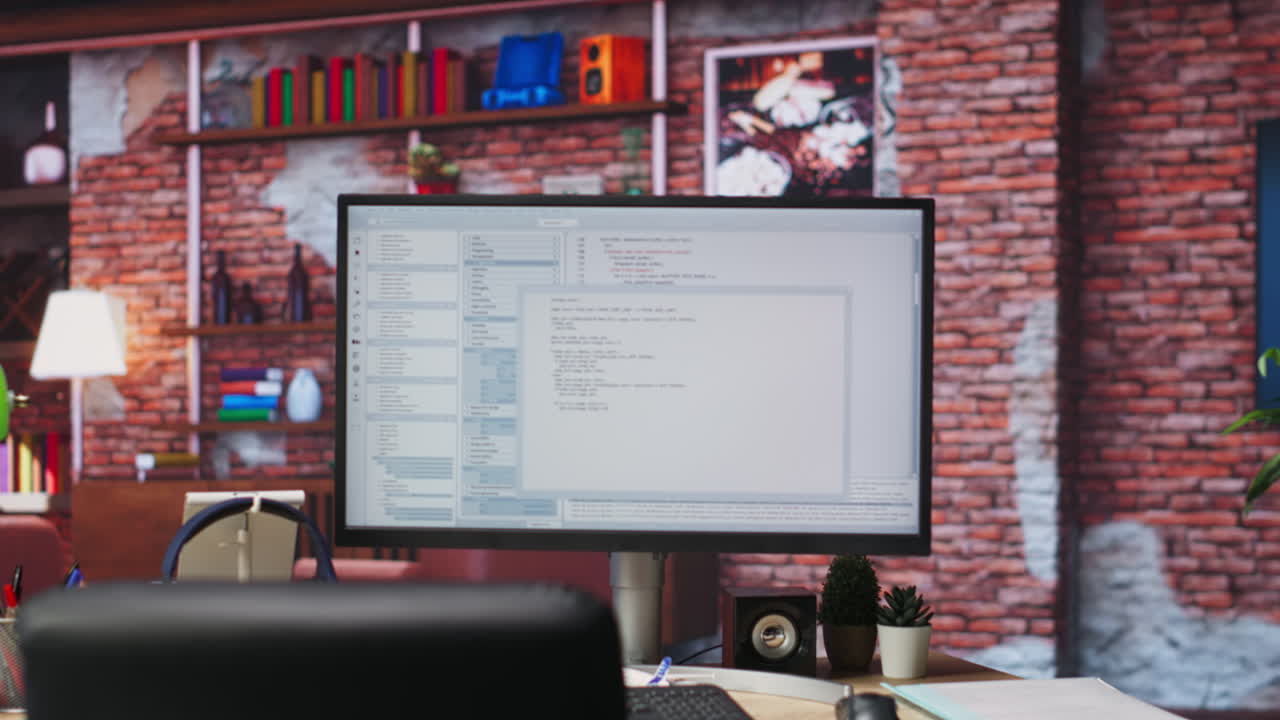 lenguaje de programación de software de depuración mostrado en el monitor de la computadora