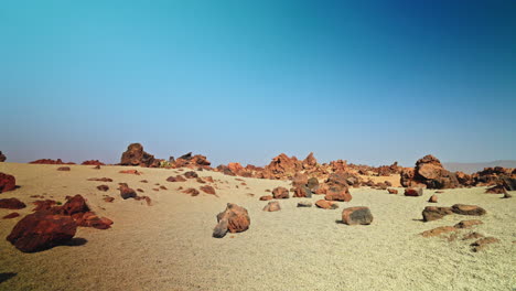 panoramic view of el teide national park.
volcanic landscape, tenerife, canary islands, spain.