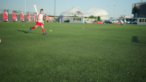 young boys playing soccer