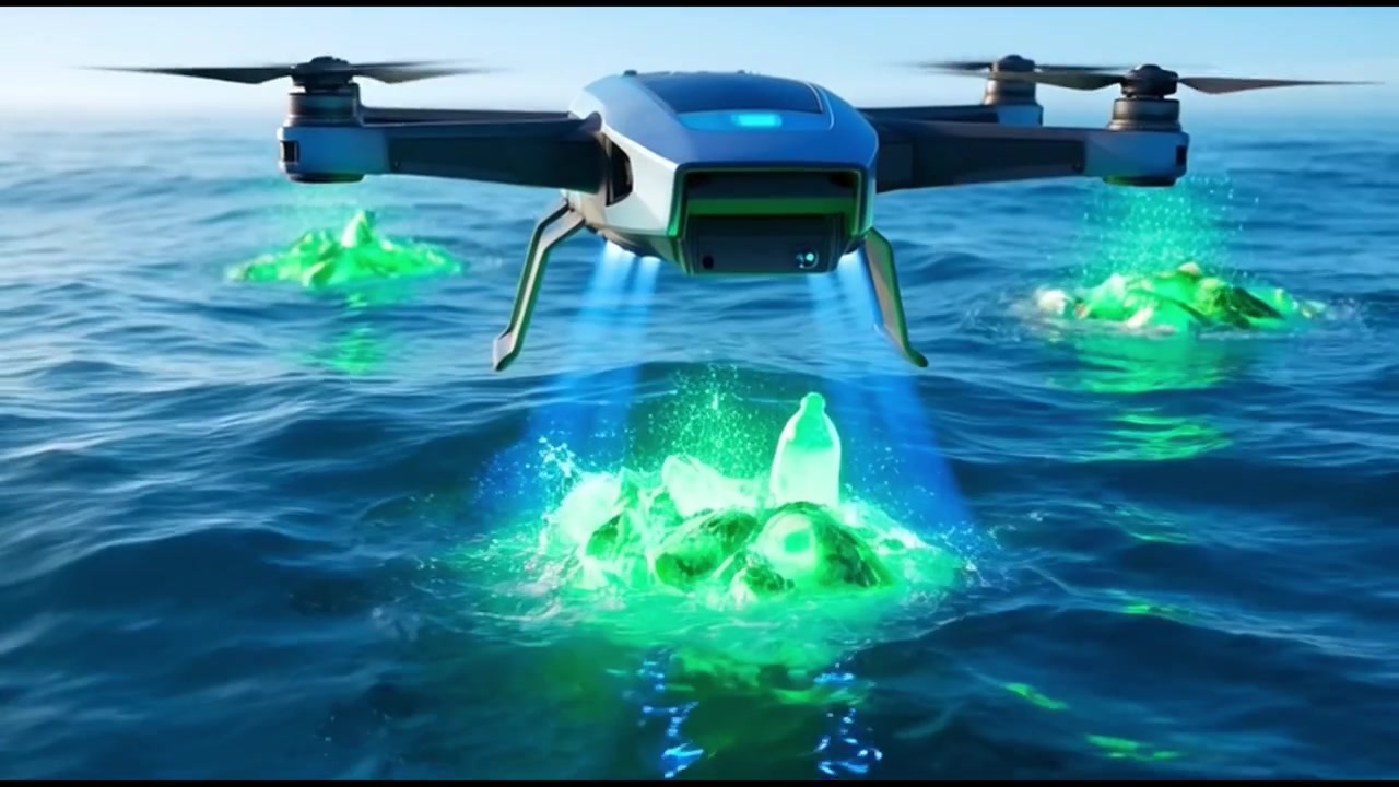 Drone Detecting Plastic Pollution in the Ocean